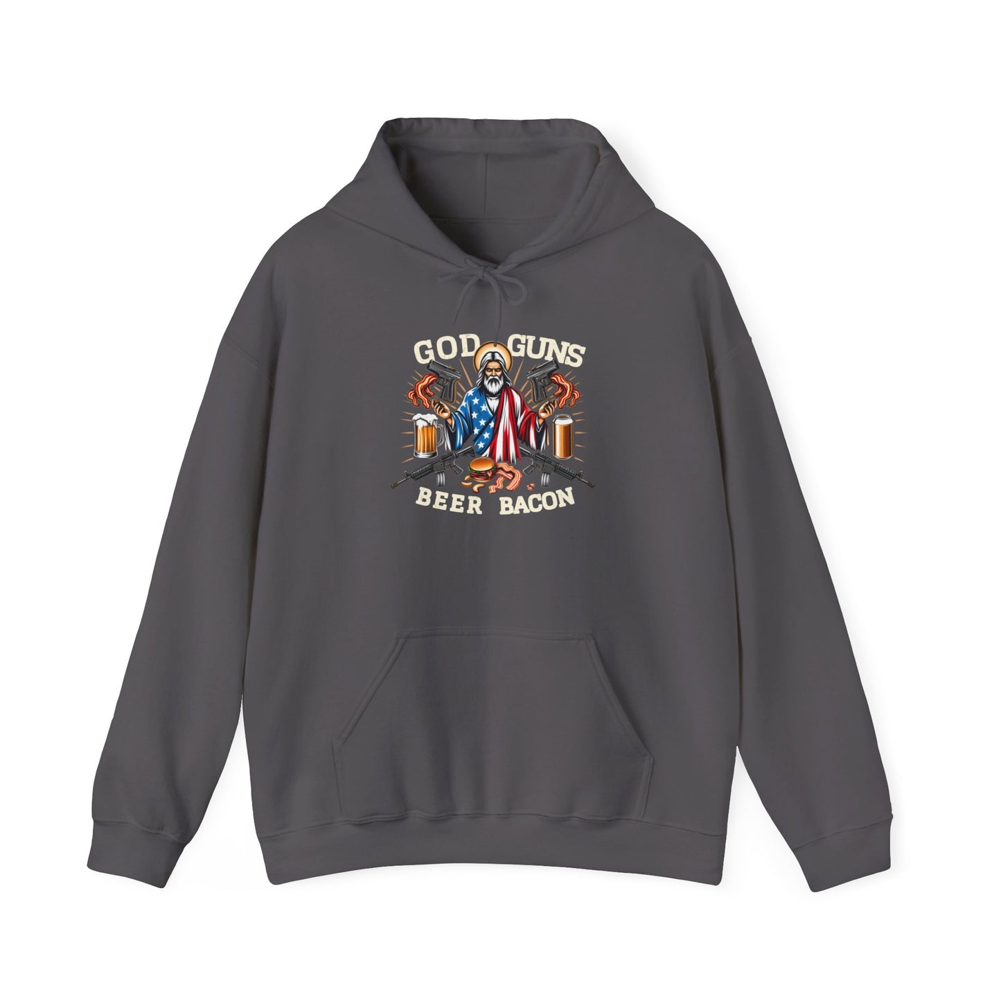 Gun Guns Beer Bacon America Hooded Sweatshirt