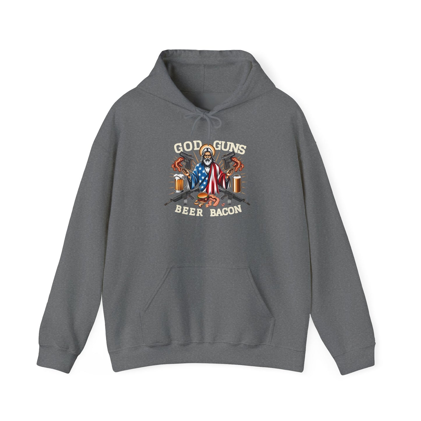 Gun Guns Beer Bacon America Hooded Sweatshirt