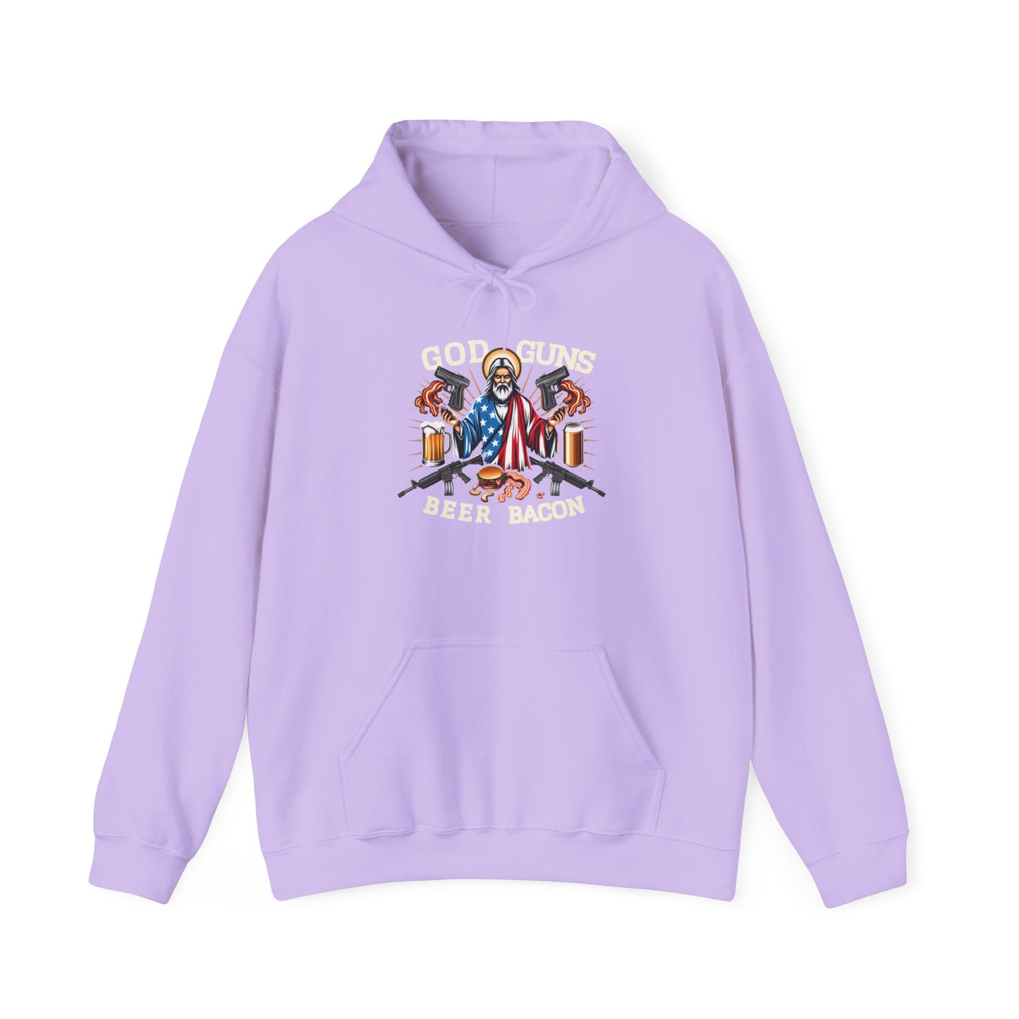 Gun Guns Beer Bacon America Hooded Sweatshirt