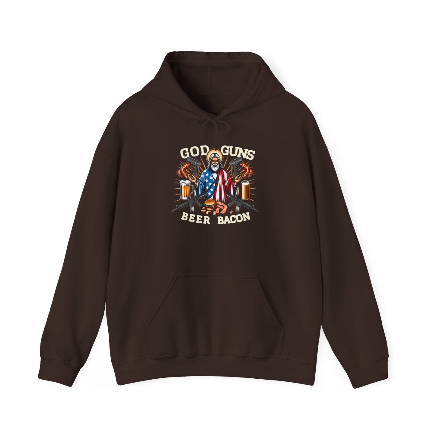 Gun Guns Beer Bacon America Hooded Sweatshirt