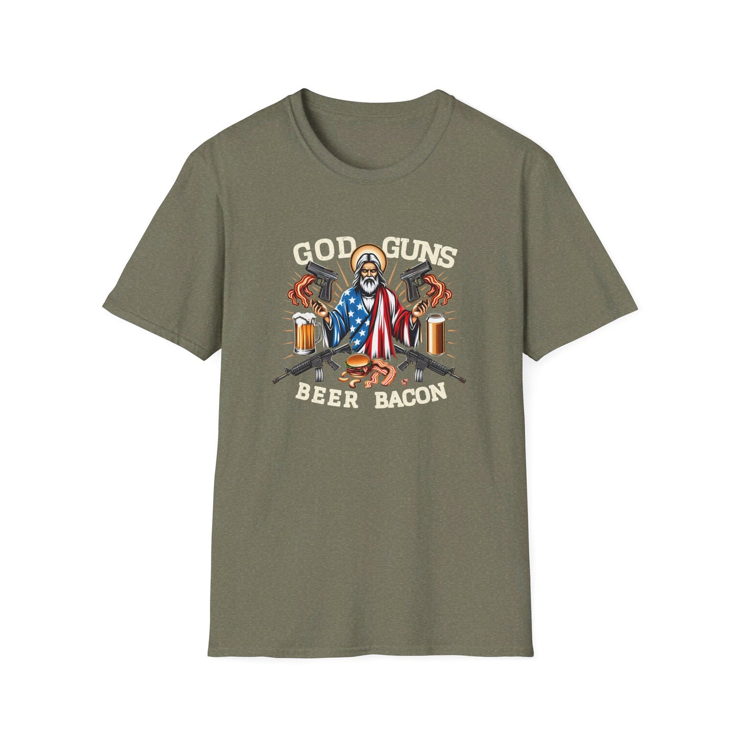 Gun Guns Beer Bacon T-Shirt