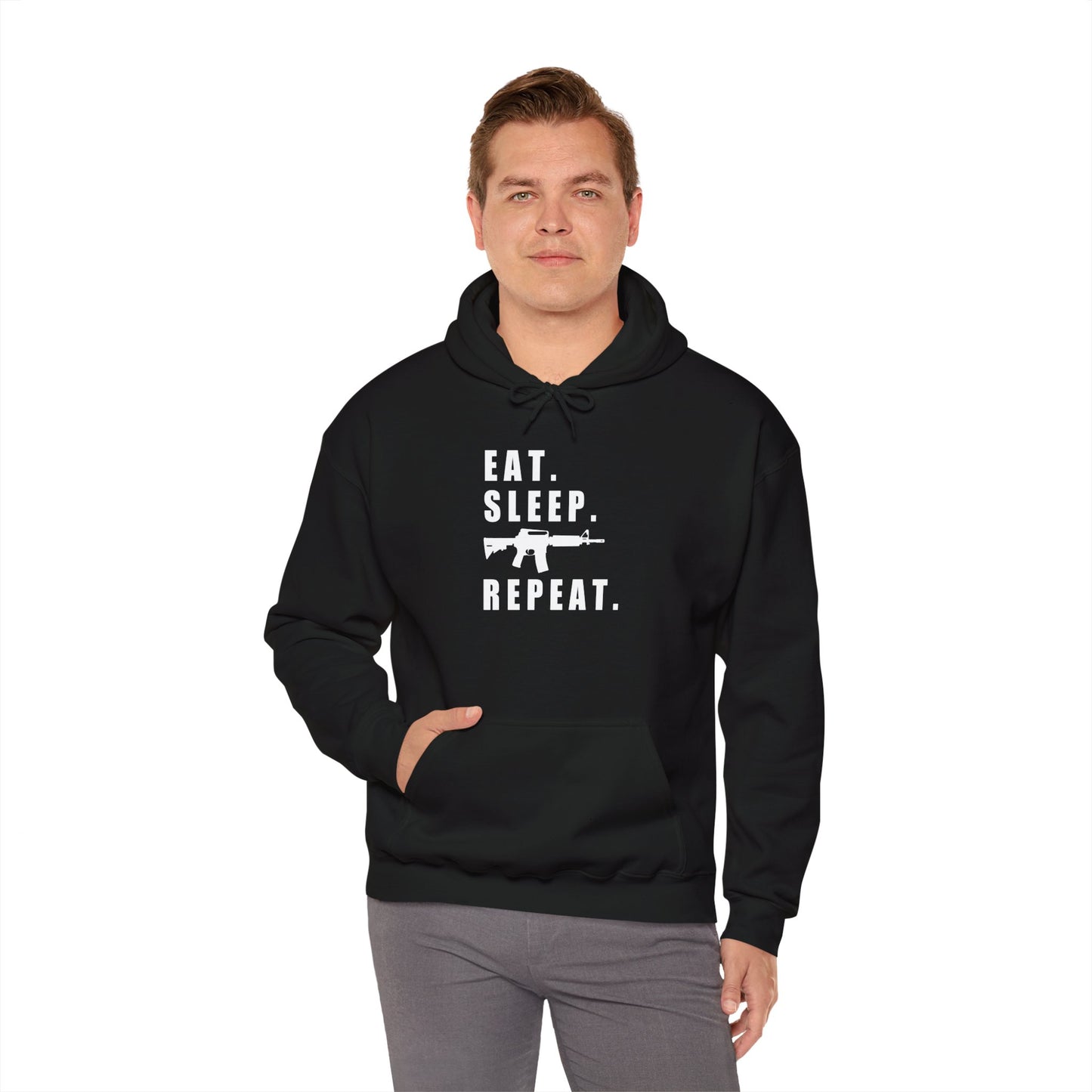 Eat Sleep Shoot Repeat Hooded Sweatshirt