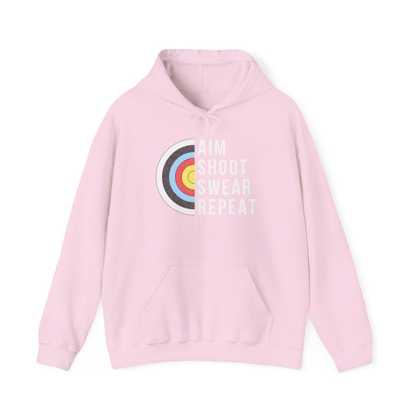 Aim Shoot Swear Repeat Hooded Sweatshirt