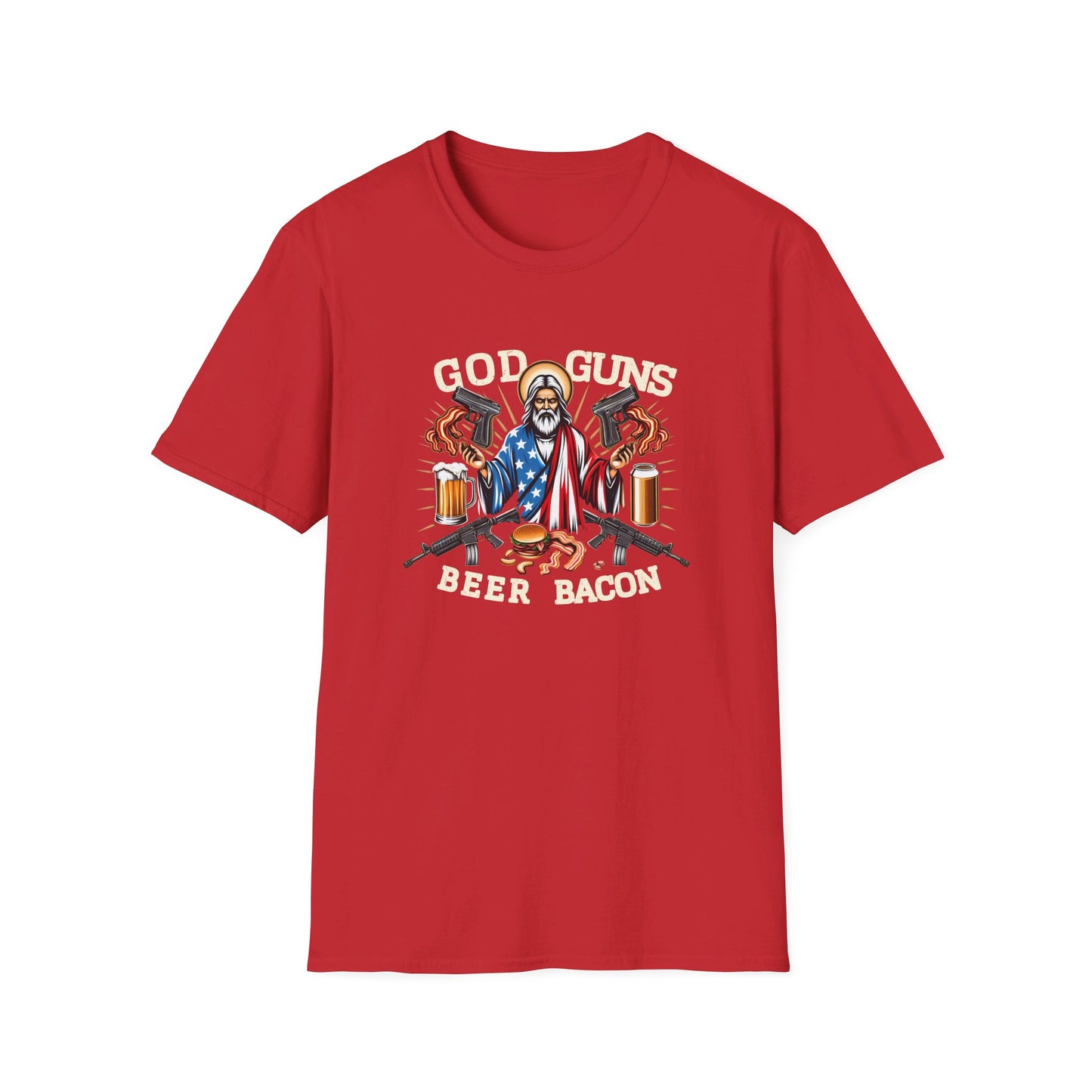 Gun Guns Beer Bacon T-Shirt