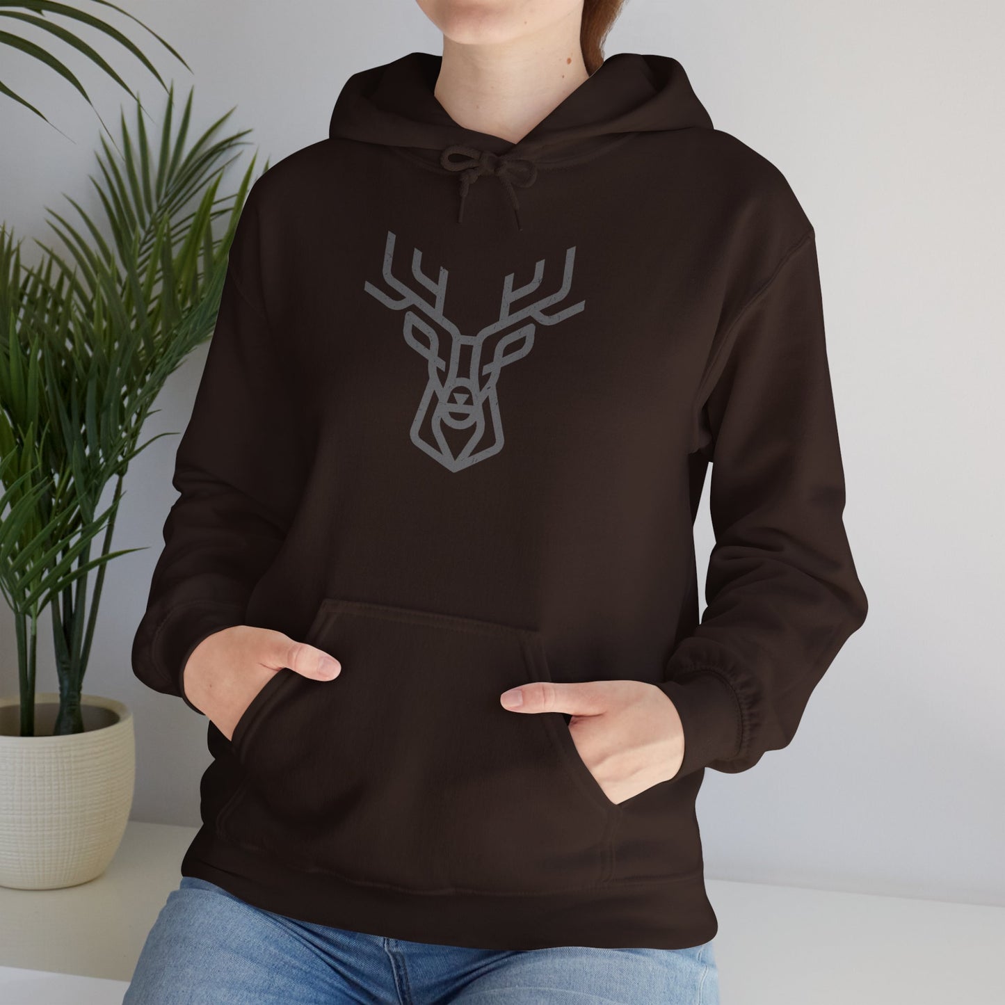 Buck Deer Vector Hooded Sweatshirt