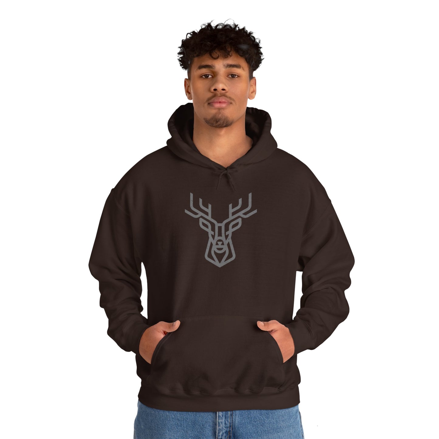 Buck Deer Vector Hooded Sweatshirt