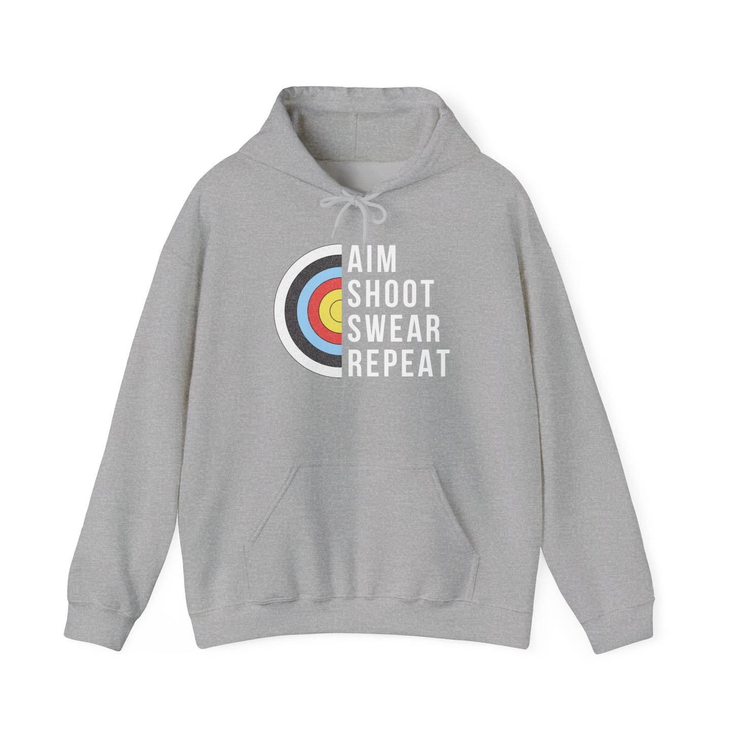 Aim Shoot Swear Repeat Hooded Sweatshirt