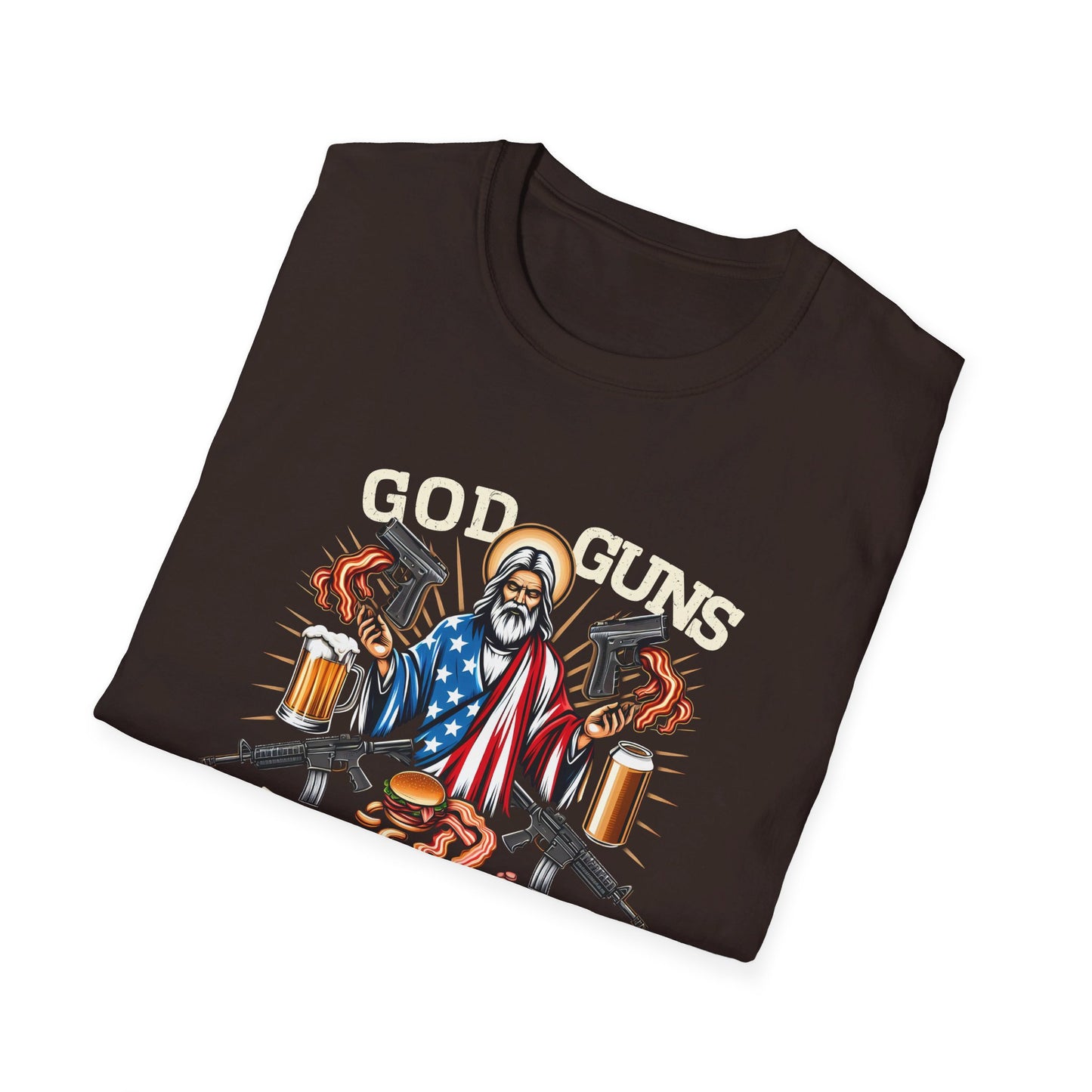 Gun Guns Beer Bacon T-Shirt